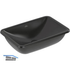 VILLEROY & BOCH Unterbauwaschbecken 4A5700R7 605 mm, Pure Black