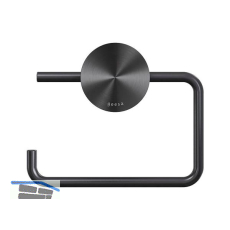 GEESA WC-Papierhalter Opal ohne Abdeckung, Metallfinish Schwarz geb�rstet