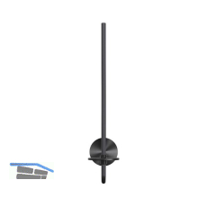 GEESA WC-Ersatzrollenhalter Opal Metallfinish Schwarz geb�rstet