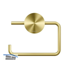 GEESA WC-Papierhalter Opal ohne Abdeckung, Metallfinish Gold geb�rstet