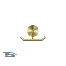 GEESA Handtuchhaken doppelt Opal Metallfinish Gold geb�rstet
