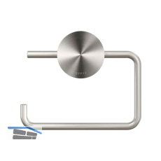 GEESA WC-Papierhalter Opal ohne Abdeckung, Metallfinish Edelstahl geb�rstet