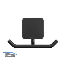 GEESA Handtuchhaken doppelt Topaz Schwarz matt