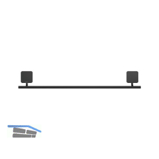 GEESA Handtuchhalter 450 mm Topaz Schwarz matt