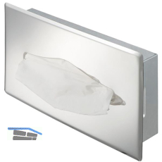 GEESA Papiertuch-Box wandmontiert-Einbau Hotel Chrom