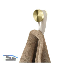 GEESA Handtuchhaken Opal klein, Metallfinish Gold geb�rstet