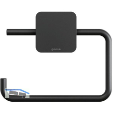 GEESA WC-Papierhalter Topaz ohne Abdeckung Schwarz matt