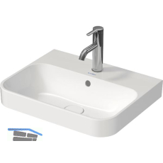 DURAVIT Aufsatzwaschtisch Happy D.2 Plus 50 mit 1 Hahnloch, Wei�