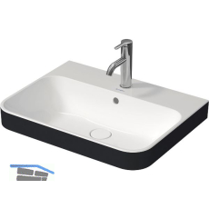 DURAVIT Aufsatzwaschtisch Happy D.2 Plus 60 mit 1 Hahnloch, Wei�/Anthrazit matt