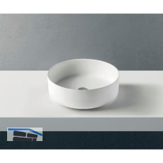 ZIEBERMAYR Aufsatzwaschtisch Rondo rund Wei� matt
