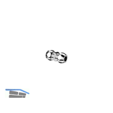 Gerade-Doppel-Verschraubung Chrom