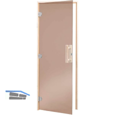 HARVIA Saunat�r 740 mm Bronze 8 mm ESG Holzrahmen Fichte