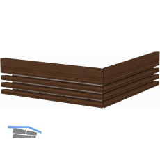 HARVIA Holzreling zu Qube 9 und 10,5 kW/Combi 10 kW Walnuss zweiseitig