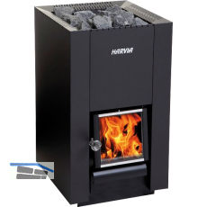 HARVIA Saunaofen holzbefeuert Linear 18 compact 14,3 kW Stahl schwarz