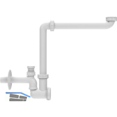 SOLIDO 5/4" x 32 mm Raumspar-M�belsiphon HL137N-BV mit Bel�ftungsventil