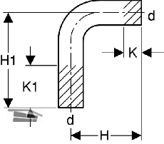 Geberit Mapress Edelstahl Passbogen