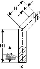 Geberit Mapress Edelstahl Passbogen