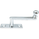 Fensterreiber auf eckiger Platte, 17 mm, Stahl verzinkt silberf�rbig