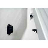 Komfort-Ladenhalter selbstarretierend Rustico, links, schwarz (14348)