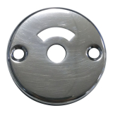 GRUNDMANN WC,-Rosette WG AB6  51, mSichtschlitz u Rundloch f Notffner, Alu pol