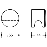 HEWI Wechselgarnitur 111.20 R/122.23 - auf Rosette PZ reinwei