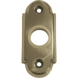 GRUNDMANN Drckerrosette WG oval, 32 x 74 x 16 mm, Messing poliert