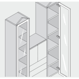 BLUM CLIP top Minischarnier 94, mit Feder, gerade, Schrauben