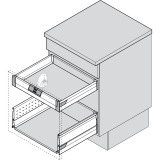 BLUM TANDEMBOX antaro Griff/Mitnehmer Innenschubkasten, Kunststoff Seidenwei�