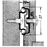 Kugelkfigfhrung - Teilauszug, Lnge 278 mm, KB verzinkt