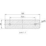 Ausziehtischfhrung CLASSIC, Auszugslnge 2300 mm, 90 kg, Stahl verzinkt
