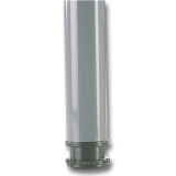 Tischfu zylindrisch  50 mm, Lnge 700 mm, Stahl silber RAL 9006