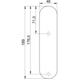 Blindschild rund GEOS (PZ 88/92), Edelstahl satiniert