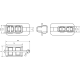 Universal-Feststeller f�r Laufschienen Alu, Kunststoff transparent