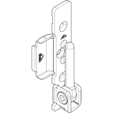 ROTO NT/NX Ecklager E5/T Holz 12/18 verstellbar 2 Bohrzapfen 7 mm 150 kg links