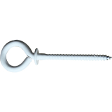 Ringschraube mit Holzgewinde gerade 4,4x 60 wei-beschichtet mit Beffe