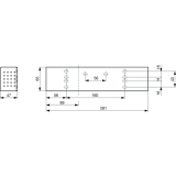 Trschlieer TS 92 B, EN 1-4, ohne Gleitschiene, Flgelb. -1100 mm, silber
