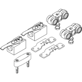Beschlagset HELM 150, ohne Laufschiene, f�r Holz