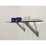 Barkonsole Brindisi schrg  45 mm, Hhe 230 mm, Edelstahl