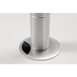 Befestigung mit Kabeldurchfhrung Quatro, Bohr  80,Zinkdruckguss verchromt matt