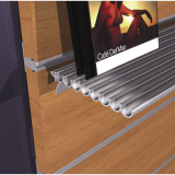 Wall Sys Glastablartrger W12, Lnge 50 mm, Aluminium natur eloxiert