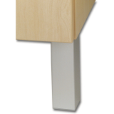 Dekorfu Square 45x45 mm, Lnge 150 mm, Kunststoff silberfarbig