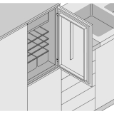 BLUM MODUL Khlschrankscharnier, gerade mit Feder, Schrauben