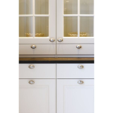 M�belknopf OVAL Simple B60, Zinkdruckguss Edelstahl Effekt