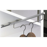 HETTICH QUADRO Schrankgarderobe ausziehbar, 395 x 48 x 60 mm, silber lackiert