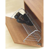 Schuhablage-Anschraub�sen B 557,Stahldraht kunststoffbeschichtet silber RAL 9006