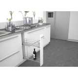 Sige Seitenwandauszug mit Vollauszug KB300; T500 mm, Stahl silberfarbig