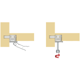 Steckbodentrger Unico, Bohr  5 mm,Zinkdruckguss vernickelt/KS