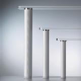 Tischfu-Adapterscheibe  60 mm, Edelstahl