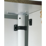 Tischfu-Paneelsystem Modesty  60 mm, Kunststoff schwarz