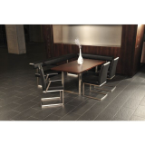 Tischkufe Breite 600 mm, Hhe 720 mm, Edelstahl gebrstet